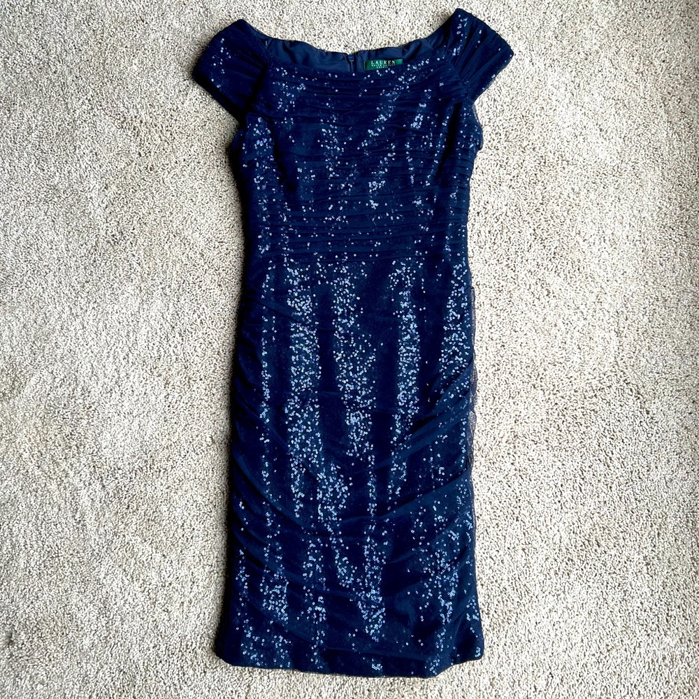 Navy Blue Lauren Ralph Lauren Dress, Size 4